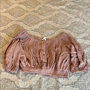 Newbury Kustom Mauve Off-Shoulder Top